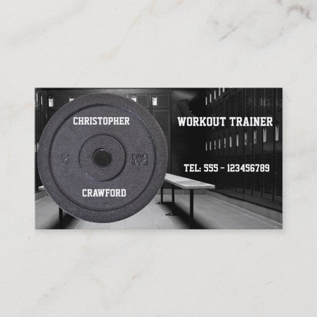 Gym Owner or Coach Funny Business Card (Front)