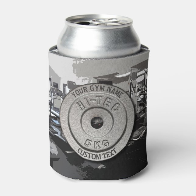 Gym Owner or User Fitness Funny Grey Edition Can Cooler (Can Front)