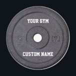 Gym Owner or User Funny Magnet<br><div class="desc">Gym Owner or User Funny dark grey disc weight image with "in Gym We Trust" text perfect gift for gym owners,  those love workout,  fitness and bodybuilding,  or just like to spend time in gymnasium</div>