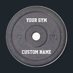 Gym Owner or User Funny Magnet<br><div class="desc">Gym Owner or User Funny dark grey disc weight image with "in Gym We Trust" text perfect gift for gym owners,  those love workout,  fitness and bodybuilding,  or just like to spend time in gymnasium</div>