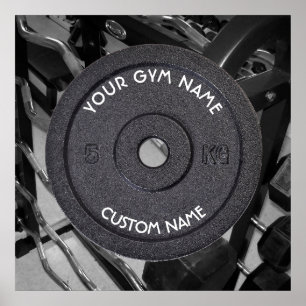 Gym Owner or User With Curved Text Funny Poster