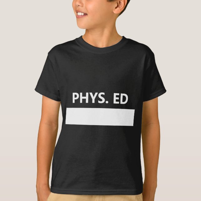 Gym PE Class Uniform School Physical Education Mid T-Shirt (Front)