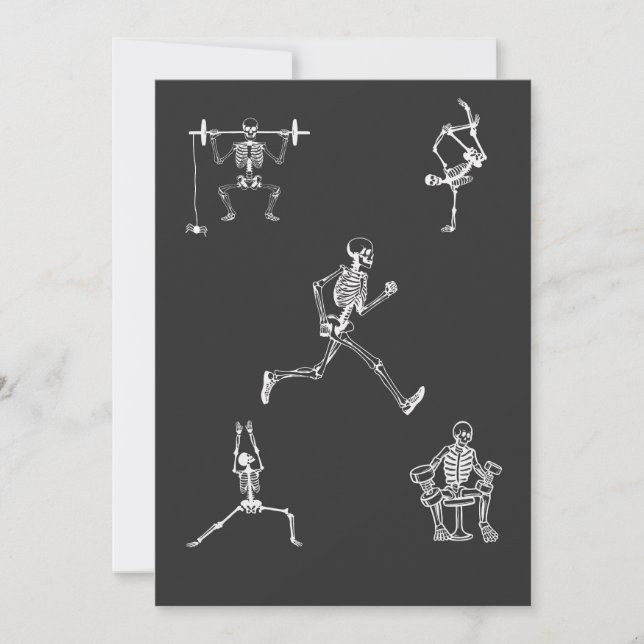Gym Personal Train Therapy Spooky Halloween Invitation (Front)