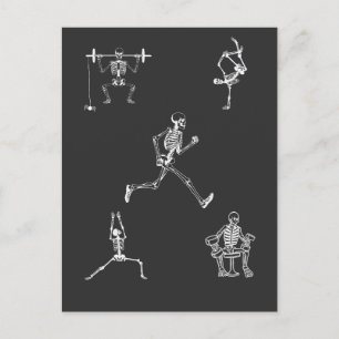 Gym Personal Train Therapy Spooky Halloween Postcard