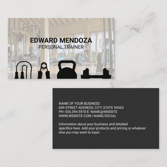 Gym | Personal Training Equipment Business Card (Front/Back)