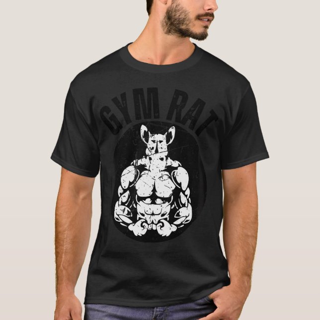 Gym Rat Bodybuilding Workout  Fitness Design T-Shirt (Front)