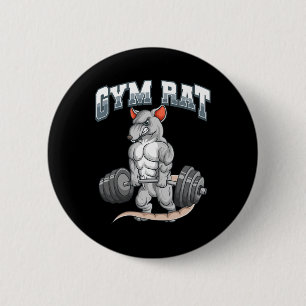 Gym Rat Fitness Bodybuilding 6 Cm Round Badge