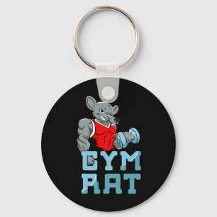 Gym Rat Fitness Bodybuilding Exercise Muscles Spor Key Ring