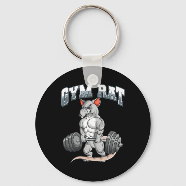 Gym Rat Fitness Bodybuilding  Key Ring (Front)