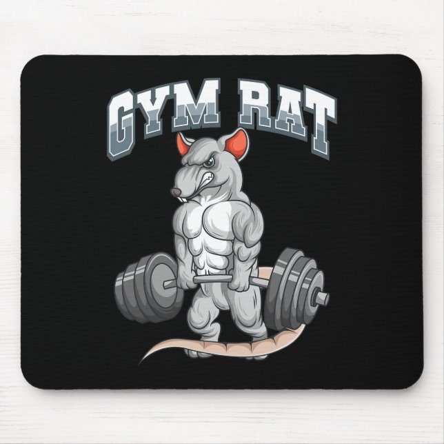 Gym Rat Fitness Bodybuilding  Mouse Mat (Front)