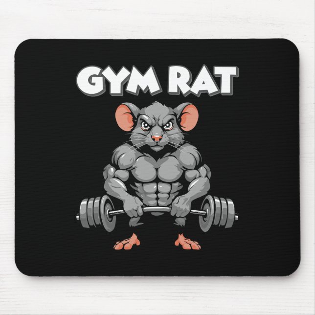 Gym Rat Fitness Bodybuilding Workout Muscle Pump  Mouse Mat (Front)