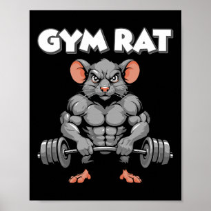 Gym Rat Fitness Bodybuilding Workout Muscle Pump Poster