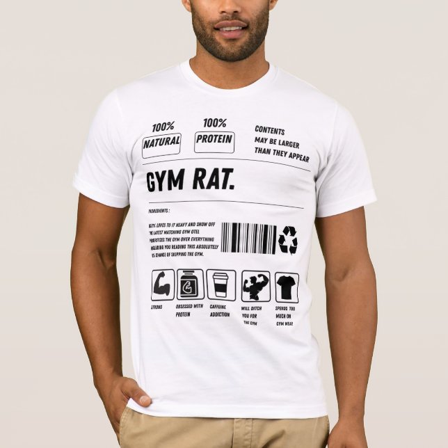 Gym Rat Formula: Handle With Gains T-Shirt (Front)