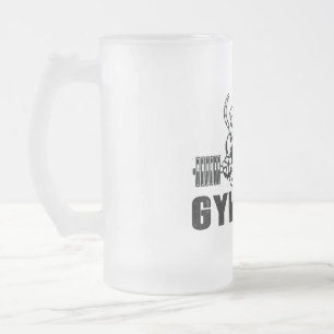 Gym Rat Frosted Glass Beer Mug