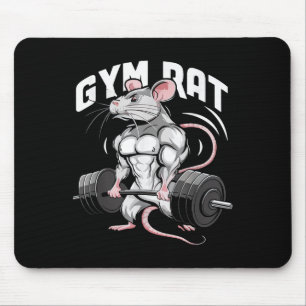 Gym Rat Funny Bodybuilding Fitness Workout Gym Wei Mouse Mat