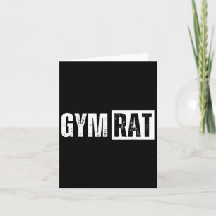 Gym Rat Funny Bodybuilding Workout  Card
