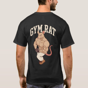 Gym Rat Funny Gym Workout Muscular Mouse T-Shirt