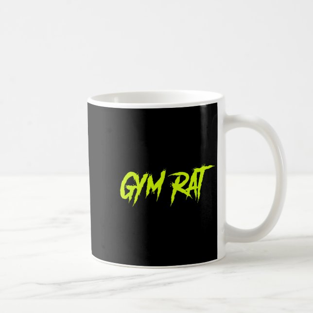Gym Rat Gifts Men Essential Clothes Hustle Fitness Coffee Mug (Right)
