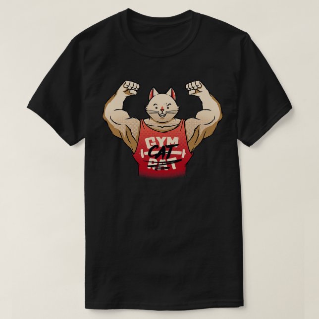 Gym Rat Gym Cat by Tobe Fonseca T-Shirt (Design Front)