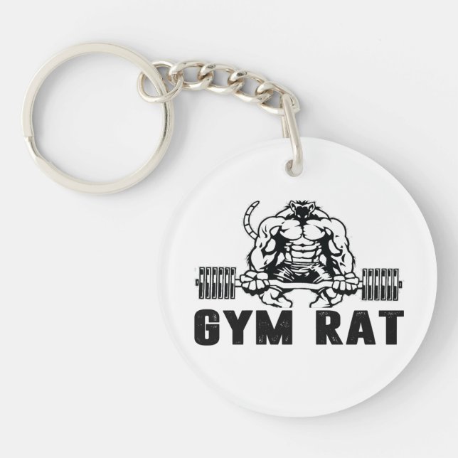 Gym Rat Key Ring (Front)