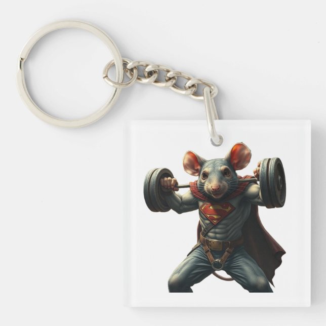 Gym Rat Key Ring (Front)