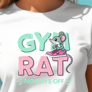 Gym Rat Mouse – Funny Fitness Cartoon for Gym Love T-Shirt