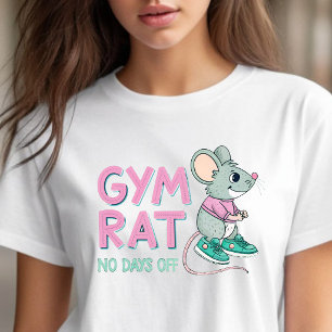 Gym Rat Mouse – Funny Fitness Cartoon for Gym Love T-Shirt