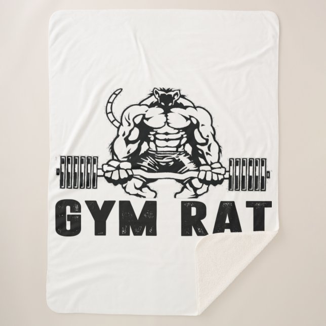 Gym Rat Sherpa Blanket (Front)