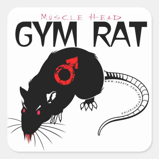 Gym Rat Square Sticker (Front)