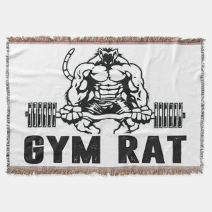 Gym Rat Throw Blanket