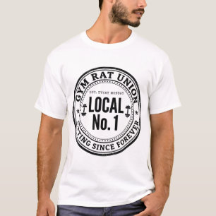 Gym Rat Union Local No 1 Vintage Badge Tee