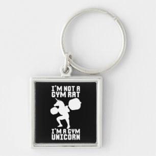 Gym Rat vs Gym Unicorn - Funny Workout Inspiration Key Ring