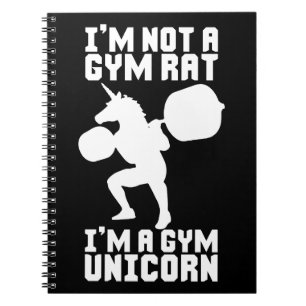 Gym Rat vs Gym Unicorn - Funny Workout Inspiration Notebook