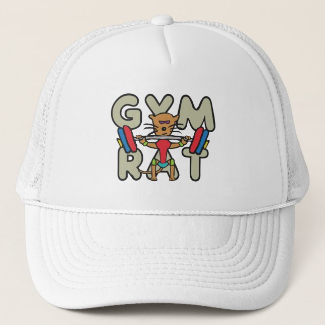 Gym Rat Weightlifting Trucker Hat (Front)