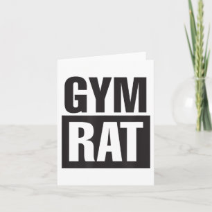 Gym Rat - Workout - Hustle - Fitness - Motivation Card