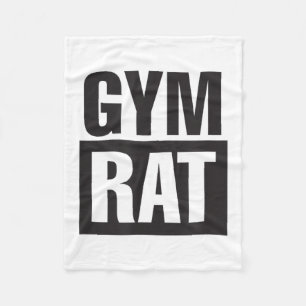 Gym Rat - Workout - Hustle - Fitness - Motivation  Fleece Blanket