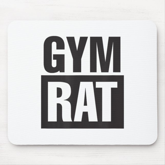 Gym Rat - Workout - Hustle - Fitness - Motivation  Mouse Mat (Front)