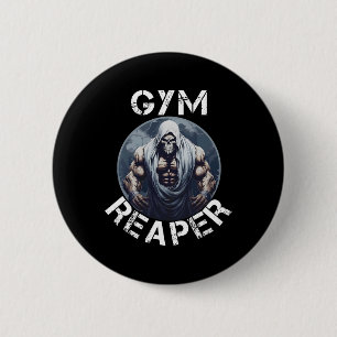 Gym Reaper Fitness Halloween Skeleton Workout Body 6 Cm Round Badge