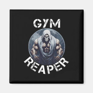 Gym Reaper Fitness Halloween Skeleton Workout Body Magnet