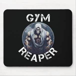 Gym Reaper Fitness Halloween Skeleton Workout Body Mouse Mat