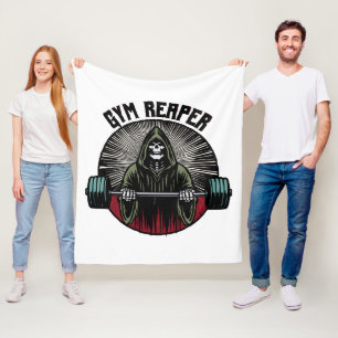 Gym Reaper Workout Fleece Blanket