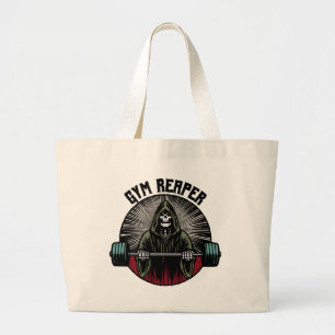 Gym Reaper Workout Large Tote Bag