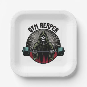 Gym Reaper Workout Paper Plate