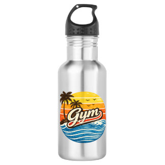 Gym Retro Sunset Design 532 Ml Water Bottle