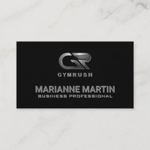 Gym Rush   Black Business Card