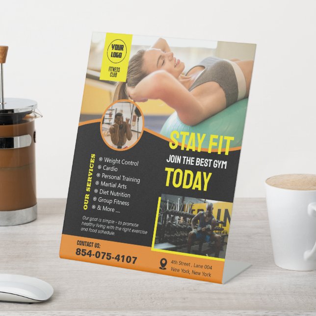 Gym Services Pedestal Sign (In SItu)