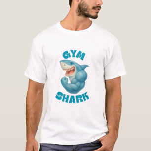 Gym Shark - Funny Muscle Shark Bodybuilder Fitness T-Shirt