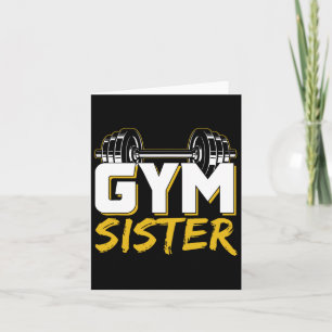Gym Sister Fitness Weightlifting Workout Training  Card