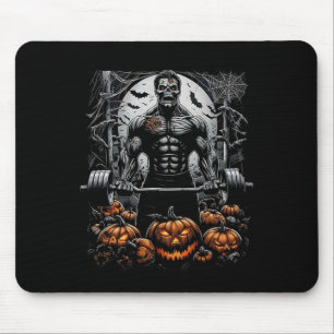 Gym Skeleton-haunted Fitness Fun-halloween Workout Mouse Mat