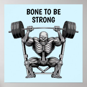 Gym Skeleton Poster